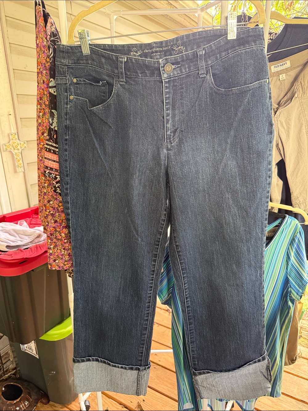 Chris Christopher and Banks modern fit size 14 Dark Wash Cuffed Women’s Jeans
